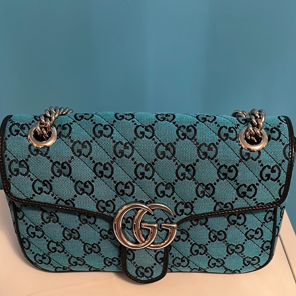 Authentic GUCCI Monogram Matelasse Small Shoulder Bag